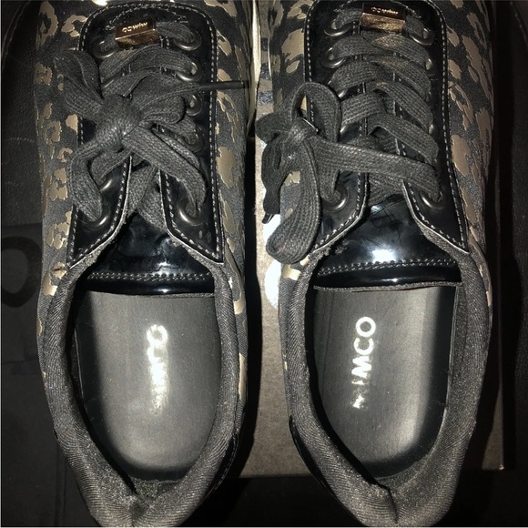 MIMCO SHOES 🖤BLACK GOLD REBEL SNEAKERS WOMENS SIZE  9 ,EU 40 🖤 RRP $179.00 - Picture 8 of 15